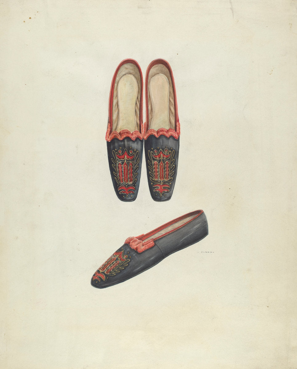 Woman's Slippers by Al Curry (American, active c. 1935), 16X12"(A3)Poster Print