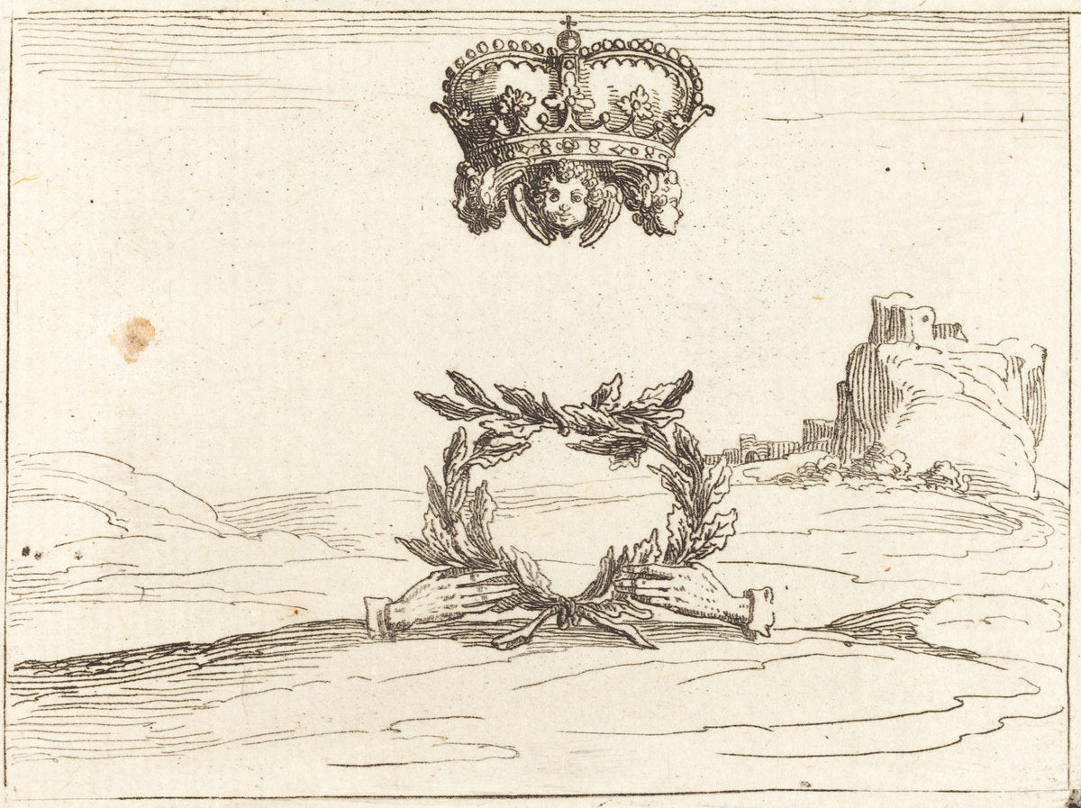 The Two Crowns by Jacques Callot (French, 1592 - 1635), 16X12"(A3)Poster Print