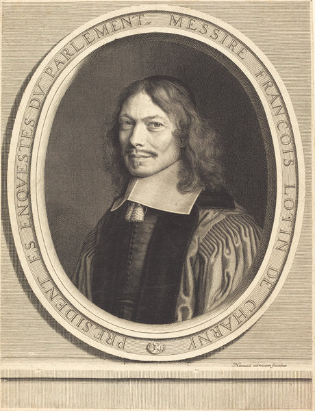 Francois Lotin by Robert Nanteuil (French, 1623 - 1678), 16X12"(A3)Poster Print