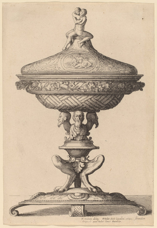 Ornate Goblet by Wenceslaus Hollar after Hans Holbein the Younger (Bohemian, 1607 - 1677), 16X12"(A3)Poster Print