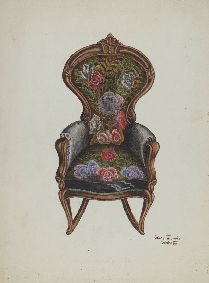 Rocker by Grace Thomas (American, active c. 1935), 16X12"(A3)Poster Print