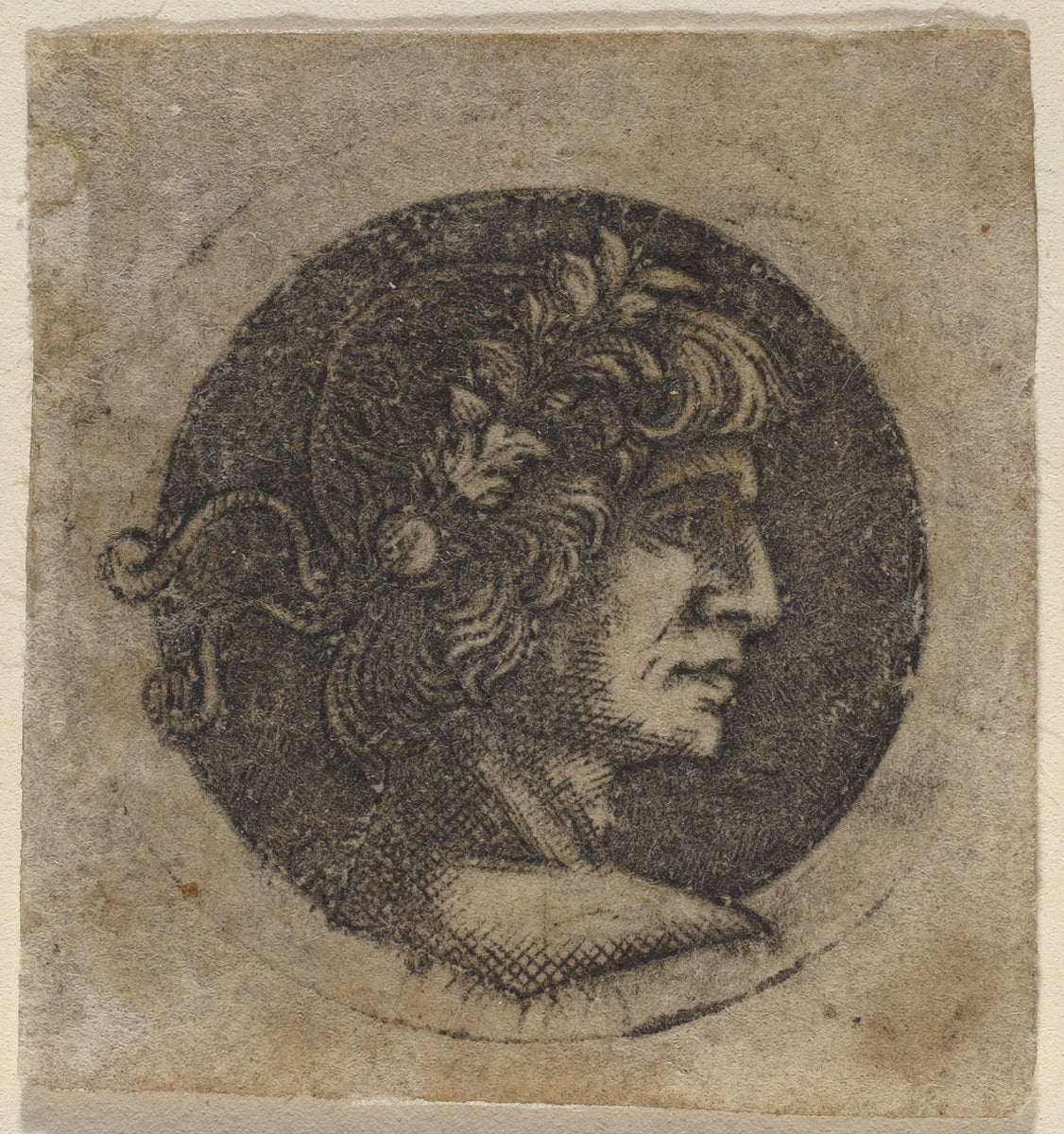 c. 1480/1510 by Circle of Francesco Francia (Head of a Roman Emperor), 16X12"(A3)Poster Print