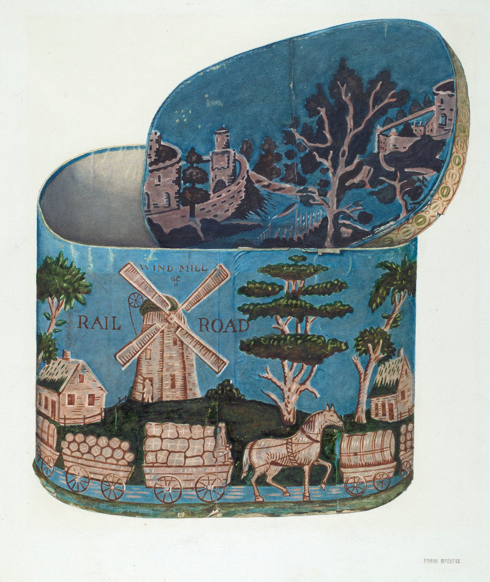 Hat Box by Frank McEntee (American, active c. 1935), 16X12"(A3)Poster Print