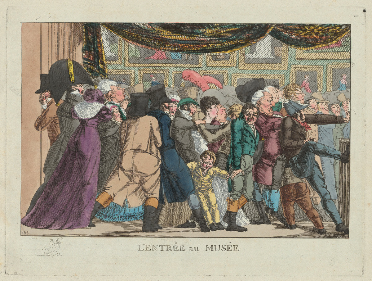 1808 by French 19th Century (L'entrée au musée (Entrance to the Museum)), 16X12"(A3)Poster Print