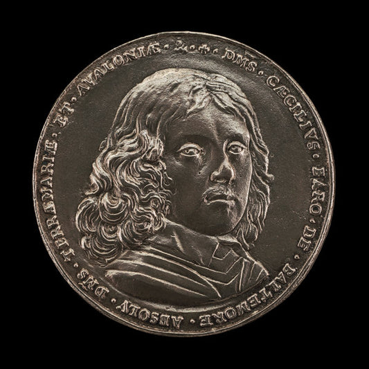 1644 by British 17th Century (The Maryland Medal: Cecil Calvert, 1605-1675, 2nd Baron of Baltimore 1632, 1st Lord Proprietary of Maryland and Avalon [obverse]), 16X12"(A3)Poster Print