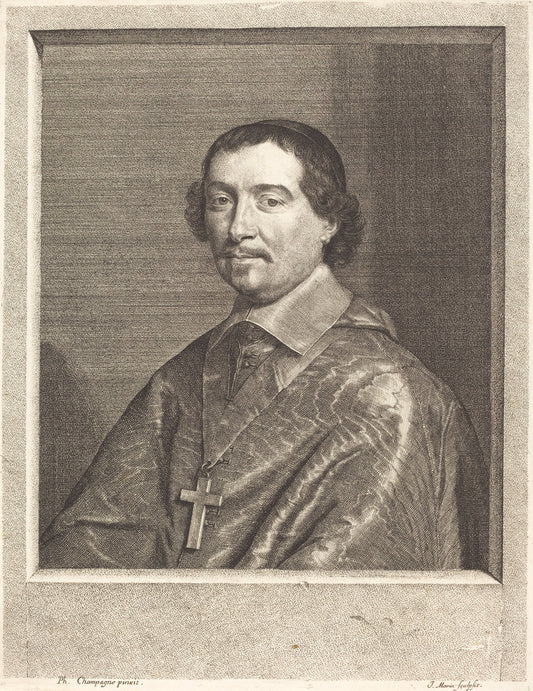 Pierre Berthier by Jean Morin after Philippe de Champaigne (French, c. 1600 - 1650), 16X12"(A3)Poster Print