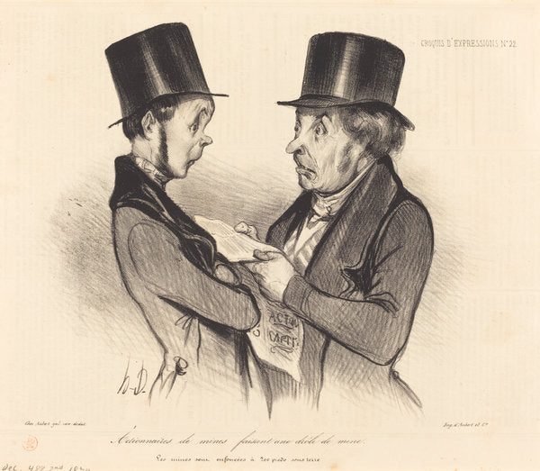 Actionnaires de mines... by Honoré Daumier (French, 1808 - 1879), 16X12"(A3)Poster Print
