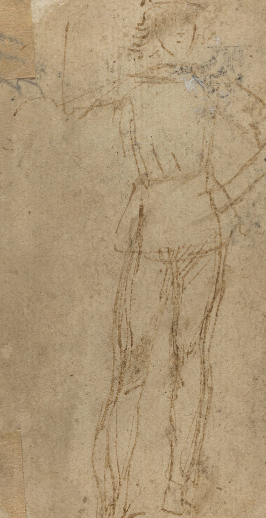 Standing Young Man [verso] by Attributed to Sperandio (Mantuan, c. 1425/1428  - c. 1504), 16X12"(A3)Poster Print