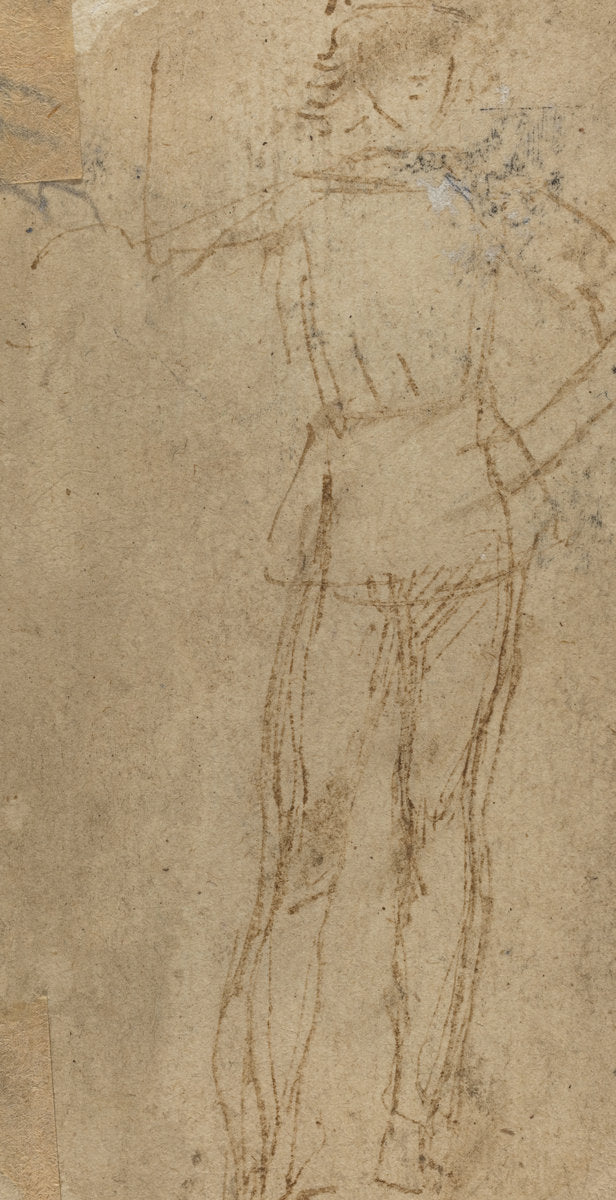 Standing Young Man [verso] by Attributed to Sperandio (Mantuan, c. 1425/1428  - c. 1504), 16X12"(A3)Poster Print