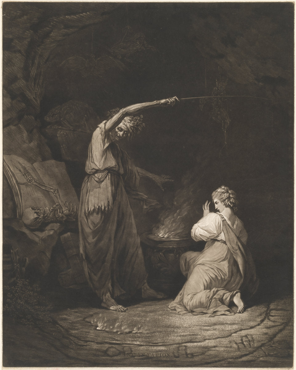 Incantation by John Dixon after John Hamilton Mortimer (British, c. 1740 - 1811), 16X12"(A3)Poster Print