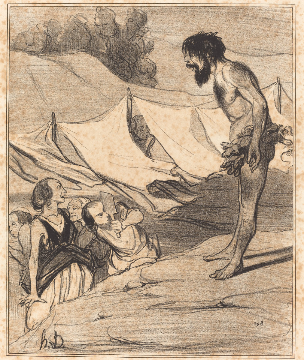 Présentation d'Ulysse a Nausica by Honoré Daumier (French, 1808 - 1879), 16X12"(A3)Poster Print