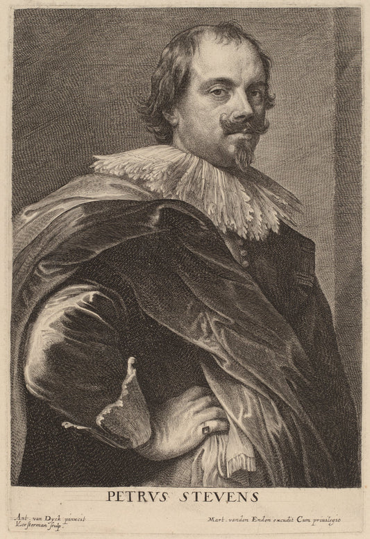 Petrus Stevens by Lucas Emil Vorsterman after Sir Anthony van Dyck (Flemish, 1595 - 1675), 16X12"(A3)Poster Print