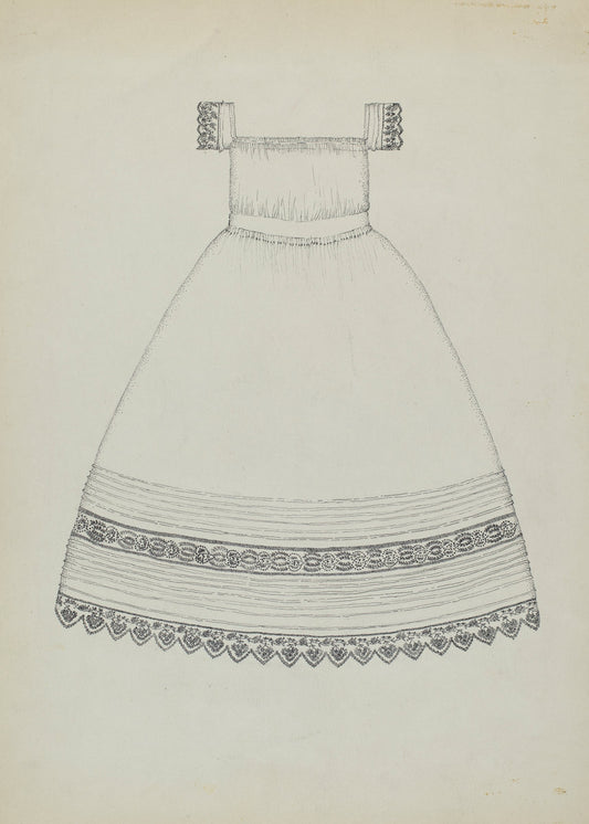 Infant's Dress by Evelyn Bailey (American, active c. 1935), 16X12"(A3)Poster Print