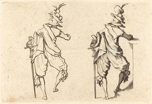 Man with Sword by Jacques Callot (French, 1592 - 1635), 16X12"(A3)Poster Print