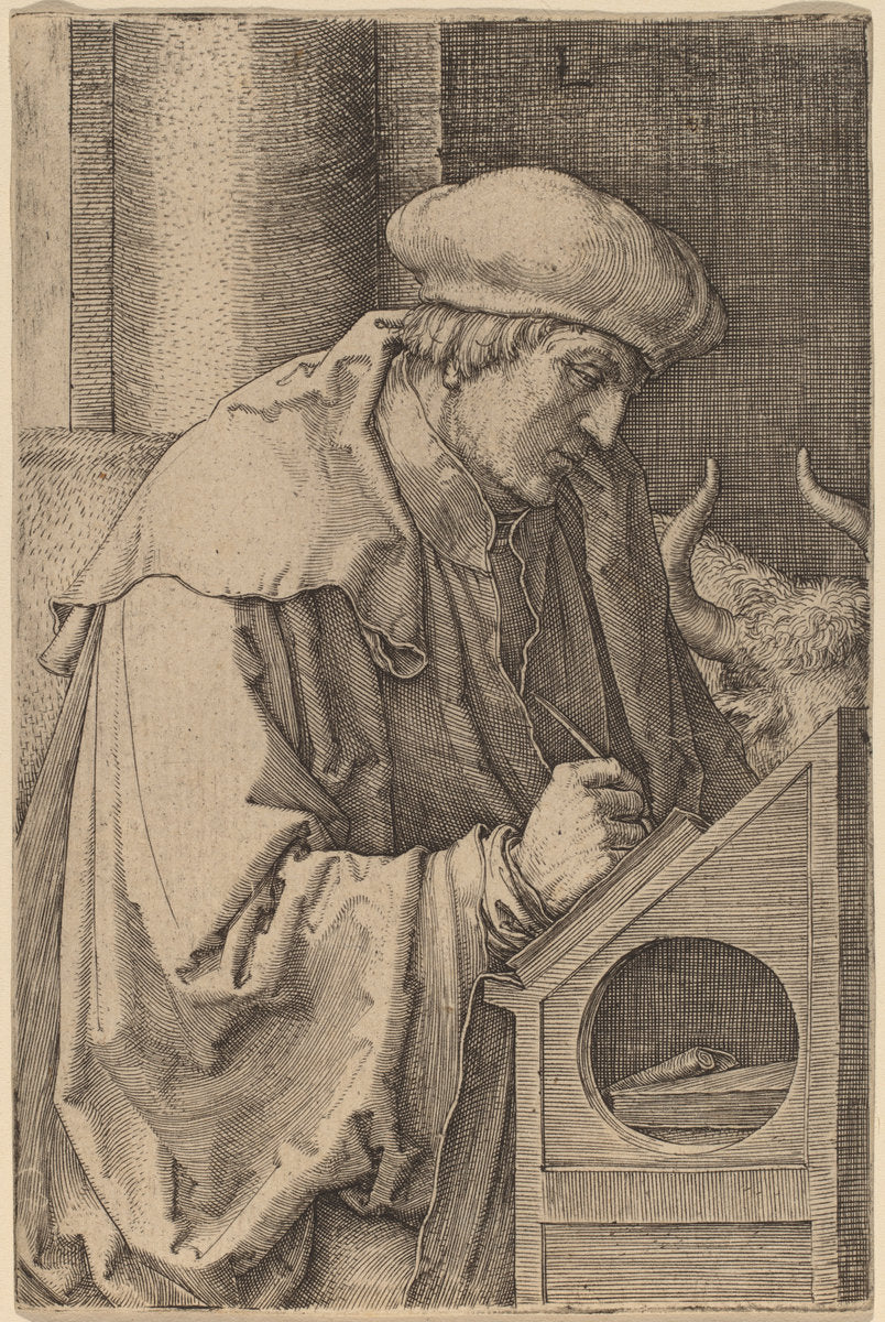 Saint Luke by Lucas van Leyden (Netherlandish, 1489/1494 - 1533), 16X12"(A3)Poster Print
