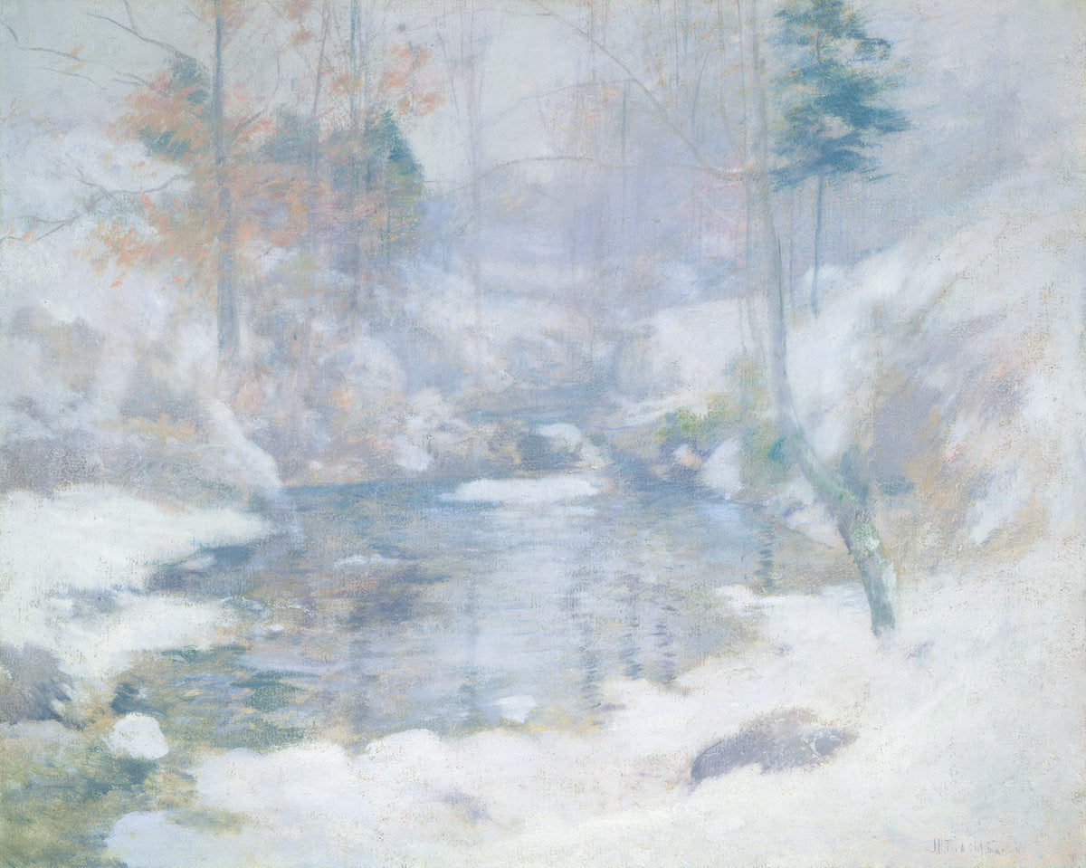 Winter Harmony by John Henry Twachtman (American, 1853 - 1902), 16X12"(A3)Poster Print