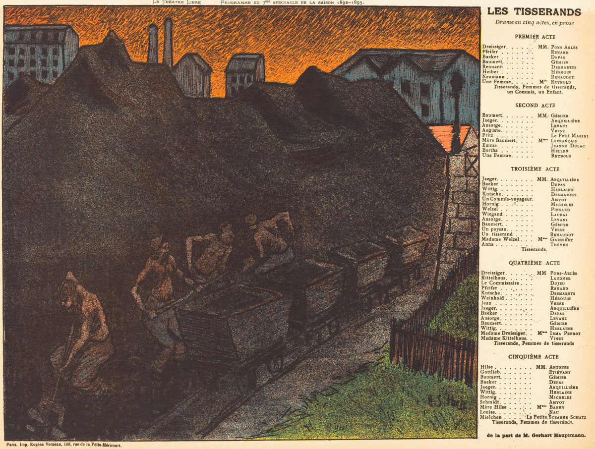 Les Tisserands by Henri-Gabriel Ibels (French, 1867 - 1936), 16X12"(A3)Poster Print