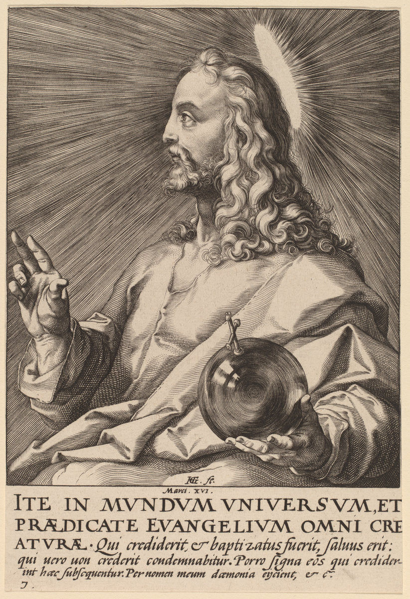 Christ by Hendrik Goltzius (Dutch, 1558 - 1617), 16X12"(A3)Poster Print