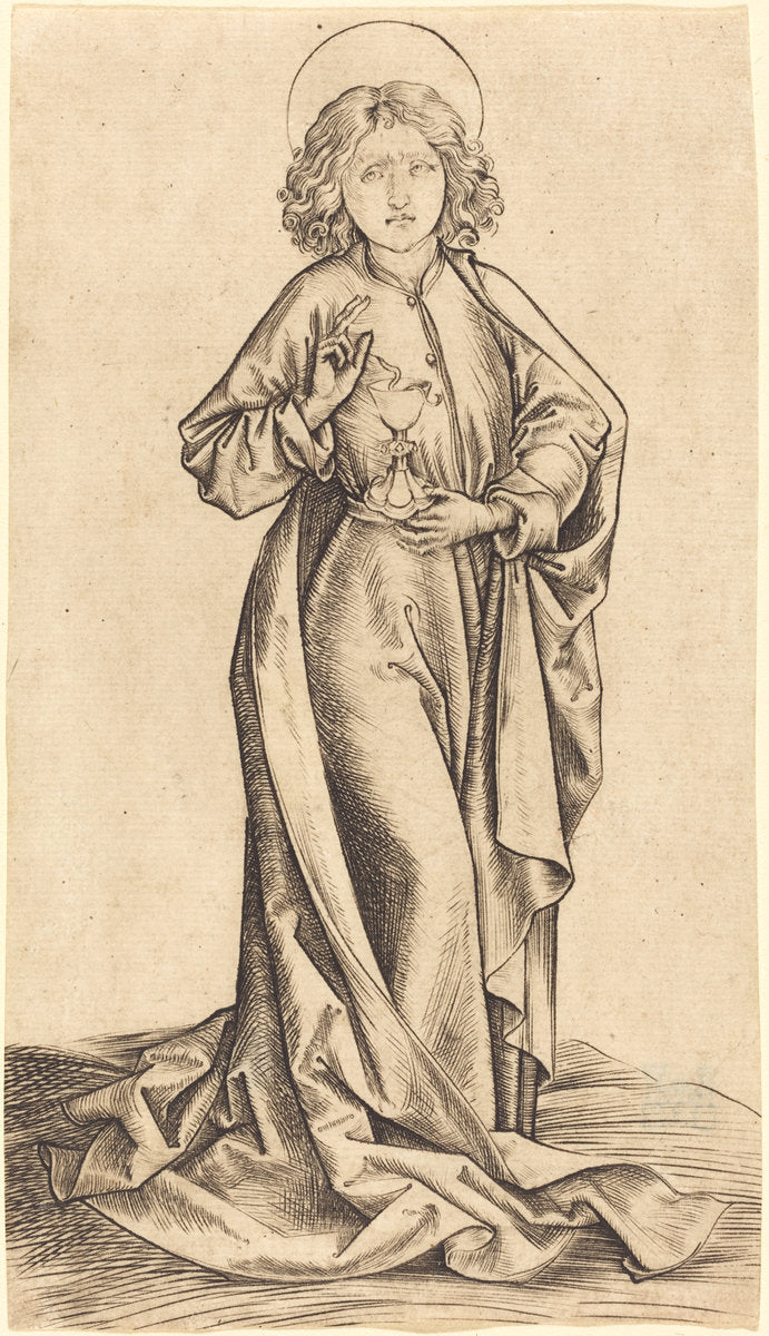 Saint John the Evangelist by Master i.e. (German, active c. 1480/1500), 16X12"(A3)Poster Print