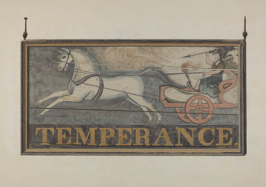 Tavern Sign: "Temperance" by John Matulis (American, 1910 - 2000), 16X12"(A3)Poster Print