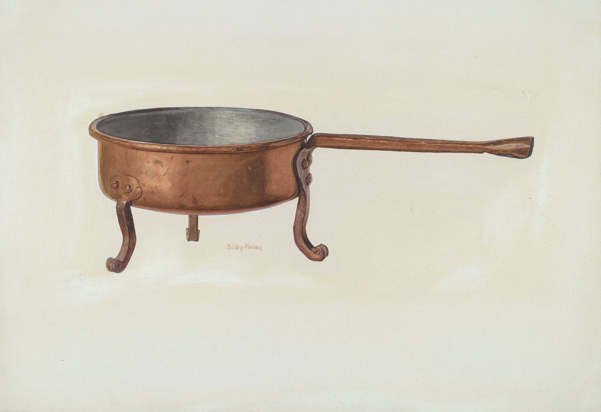 Bishop Hill: Copper Skillet by Bisby Finley (American, active c. 1935), 16X12"(A3)Poster Print