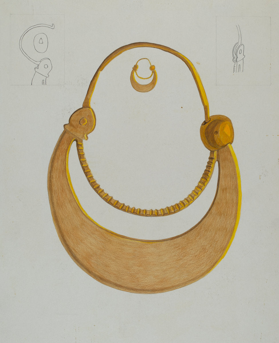 Loop Earrings by Tulita Westfall (American, active c. 1935), 16X12"(A3)Poster Print