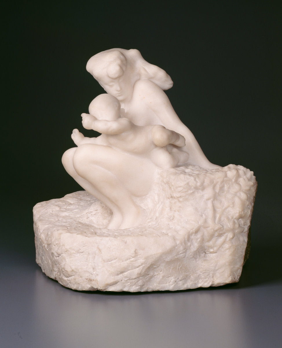 Woman and Child (originally Première Impression d'Amour) by Auguste Rodin (French, 1840 - 1917), 16X12"(A3)Poster Print