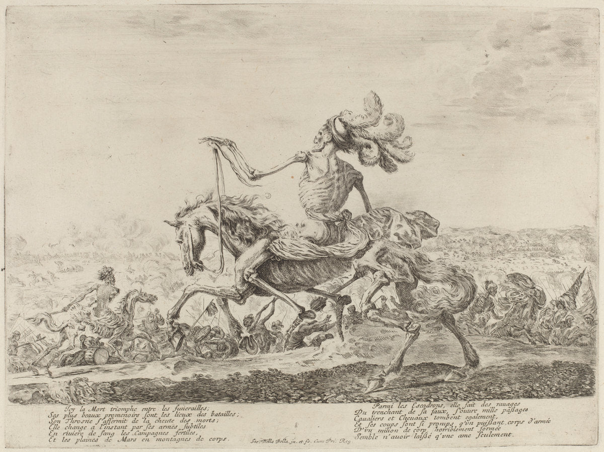 Death on the Battle Field by Stefano Della Bella (Italian, 1610 - 1664), 16X12"(A3)Poster Print