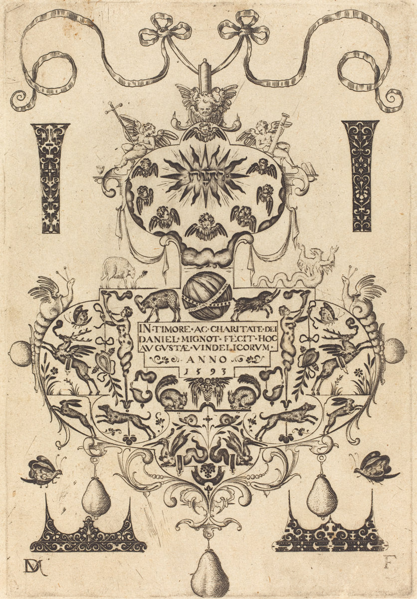 Title Page: Large Pendant by Daniel Mignot (German, active 1593/1596), 16X12"(A3)Poster Print