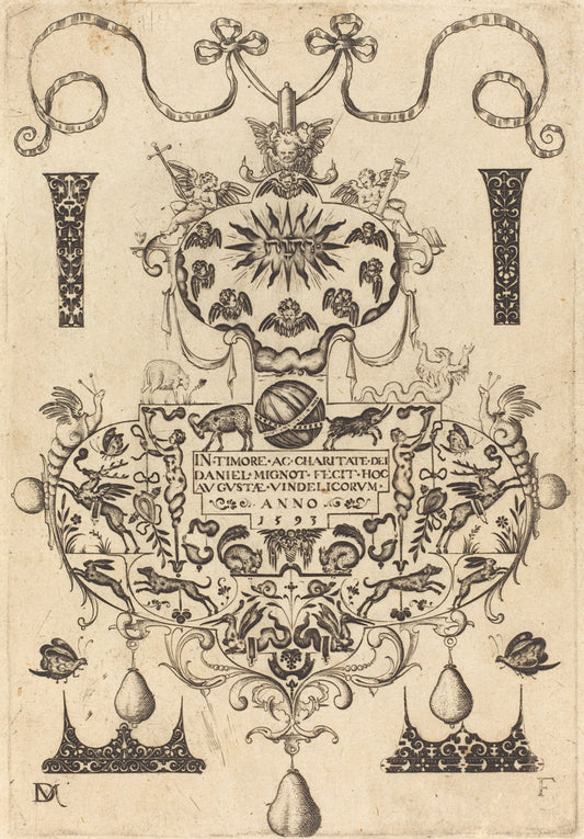 Title Page: Large Pendant by Daniel Mignot (German, active 1593/1596), 16X12"(A3)Poster Print