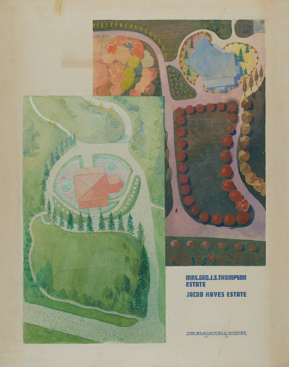 Hayes and Thompson Estate by George Stonehill and Gilbert Sackerman and William Merklin (American, active c. 1935), 16X12"(A3)Poster Print