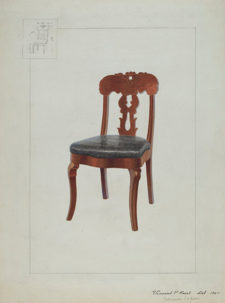 Chair by Vincent P. Rosel and Edward L. Loper (American, active c. 1935), 16X12"(A3)Poster Print