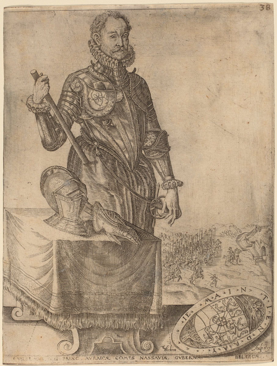 William of Nassau, Prince of Orange by Christoffel van Sichem I after Hendrik Goltzius (Dutch, c. 1546 - 1624), 16X12"(A3)Poster Print