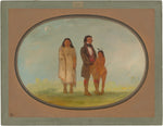 Kaskaskia Chief, His Mother, and Son by George Catlin (American, 1796 - 1872), 16X12"(A3)Poster Print