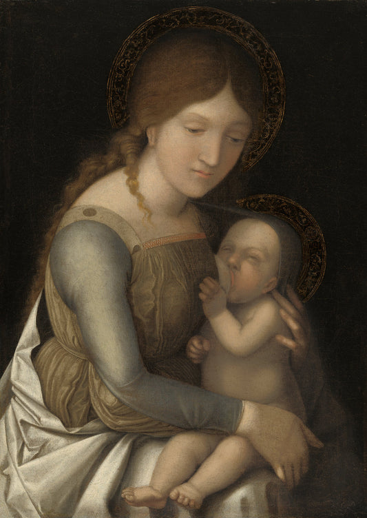 c. 1505/1510 by Circle of Andrea Mantegna (Possibly Correggio) (Madonna and Child), 16X12"(A3)Poster Print