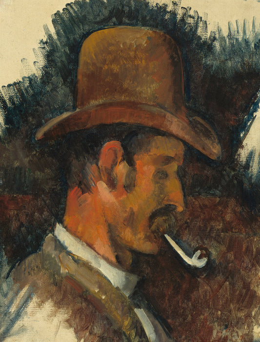 Man with Pipe by Paul Cézanne (French, 1839 - 1906), 16X12"(A3)Poster Print