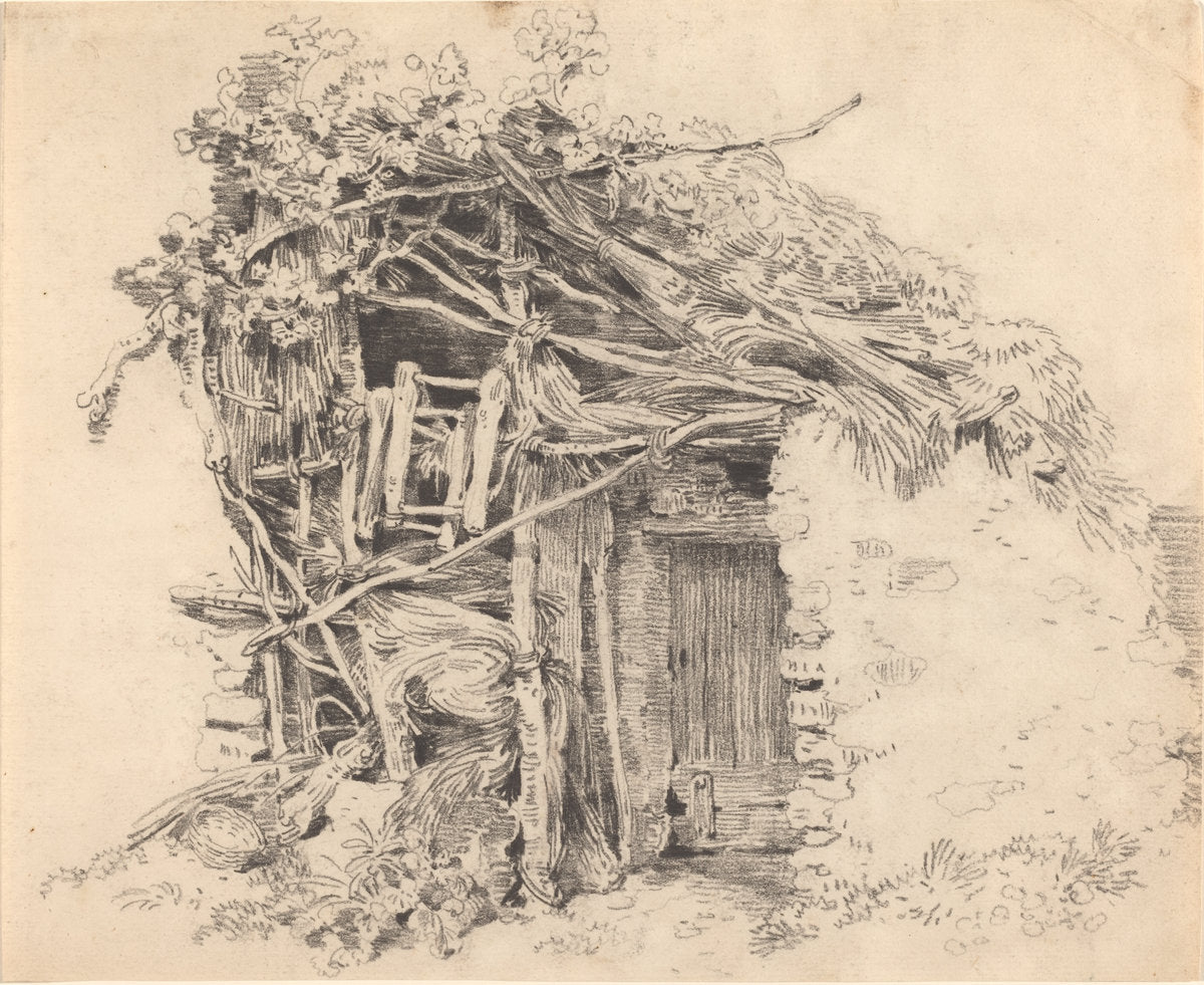 Corner of a Rustic Barn by Sigmund Freudenberger (Swiss, 1745 - 1801), 16X12"(A3)Poster Print