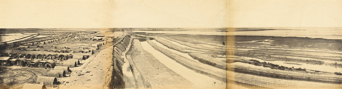 Interior of South Taku Fort Showing the Place of Landing, June 25, 1859 by Felice Beato (British, born Venice, 1832 - 1909), 16X12"(A3)Poster Print