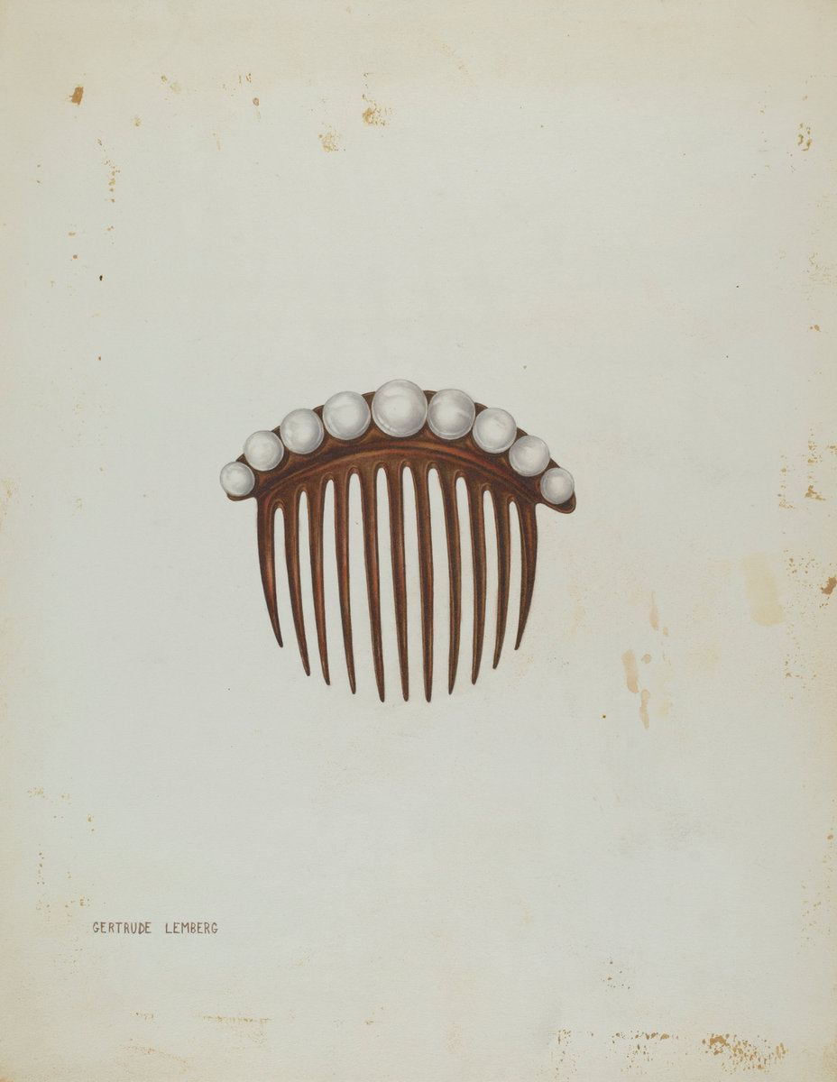 Comb by Gertrude Lemberg (American, active c. 1935), 16X12"(A3)Poster Print