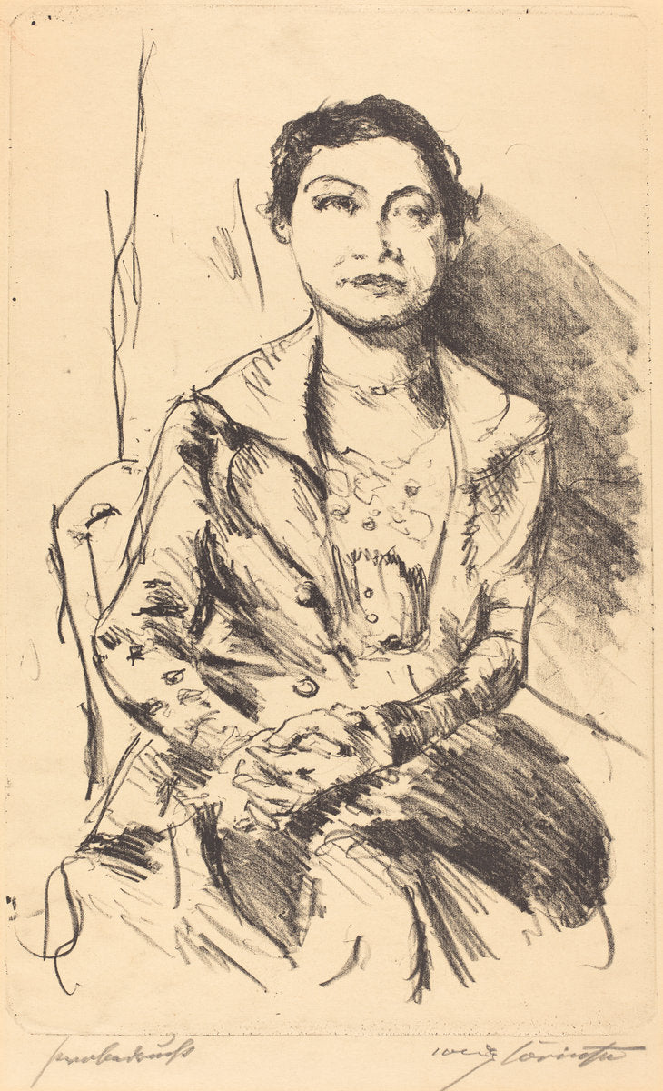 Anneliese Halbe by Lovis Corinth (German, 1858 - 1925), 16X12"(A3)Poster Print