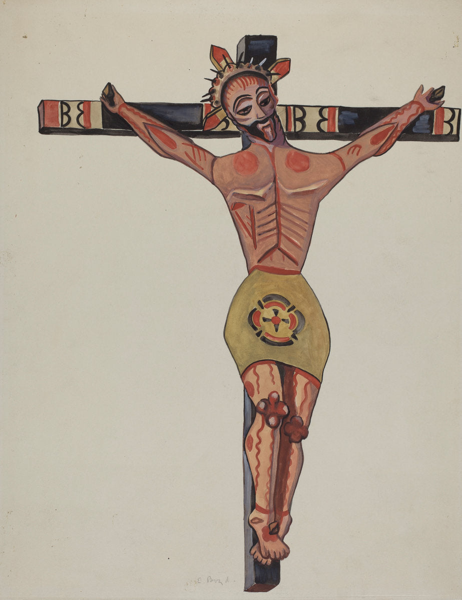 Crucifix - From the Vicinity of Mora by E. Boyd (American, active c. 1935), 16X12"(A3)Poster Print