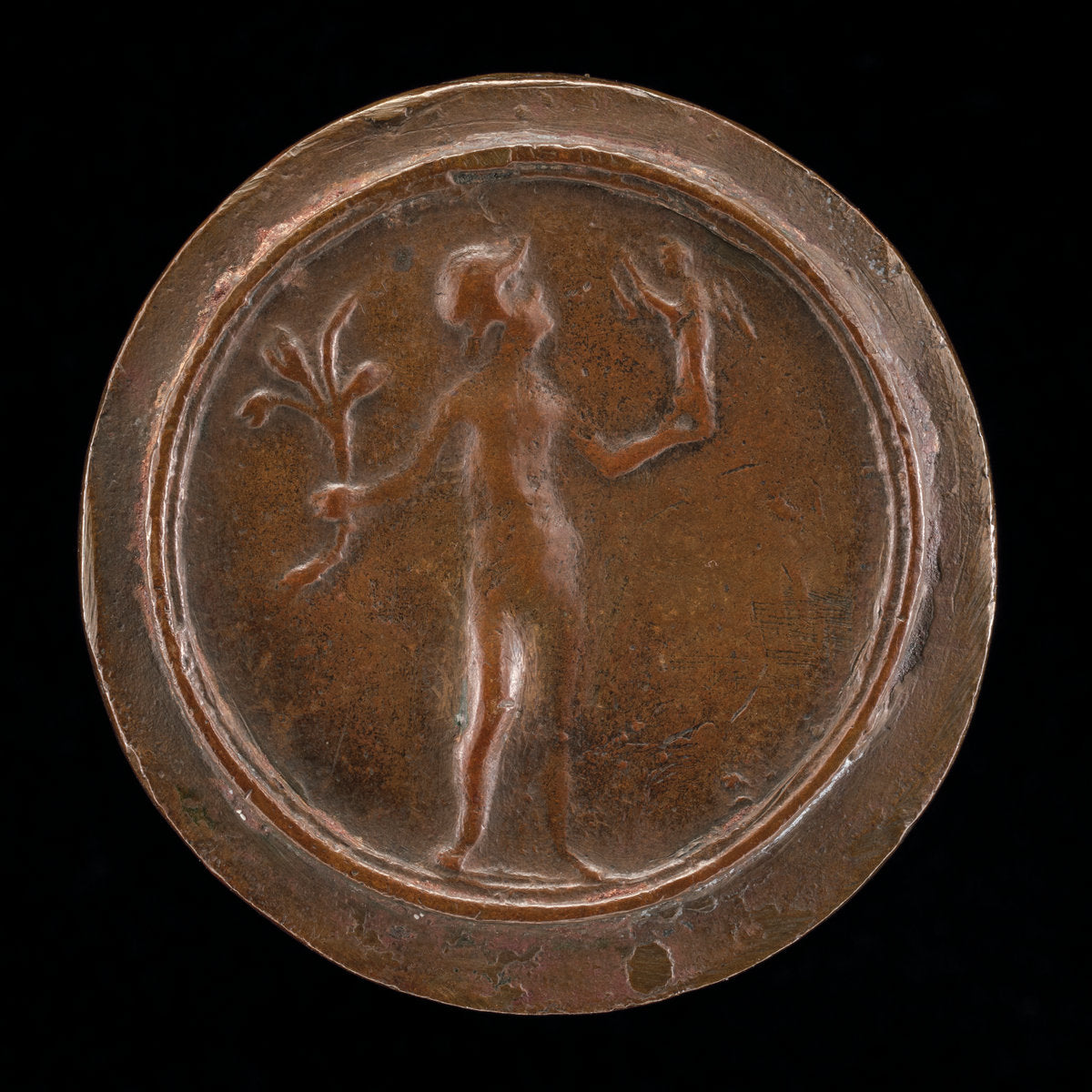 c. 1500/1525 by Venetian 16th Century (Figure Holding Victory and Branch [reverse]), 16X12"(A3)Poster Print