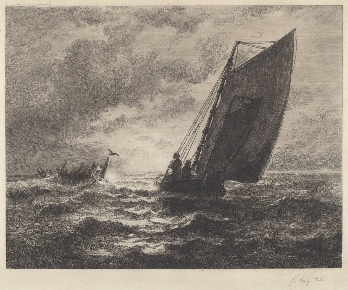 After the Storm by John Henry Hill (American, 1839 - 1922), 16X12"(A3)Poster Print