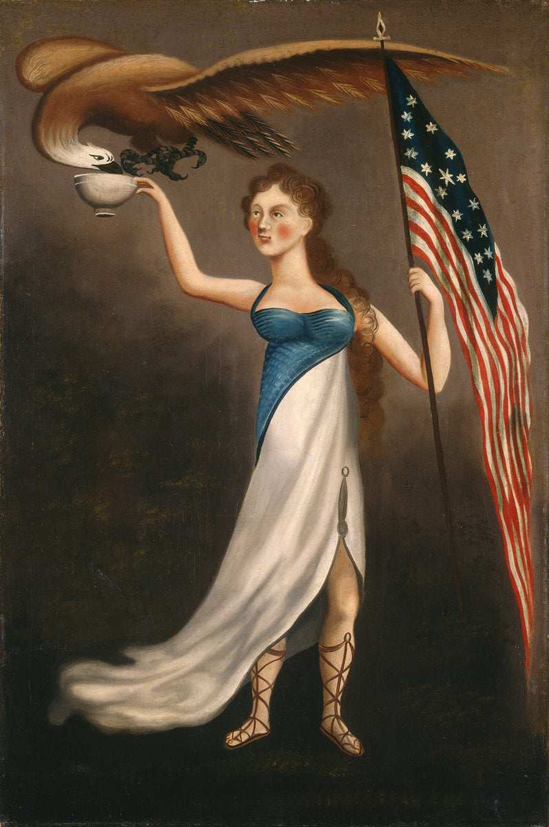 c. 1800/1820 by American 19th Century (Liberty), 16X12"(A3)Poster Print