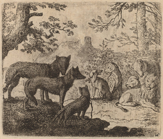 Reynard's Relatives Plead for Him by Allart van Everdingen (Dutch, 1621 - 1675), 16X12"(A3)Poster Print