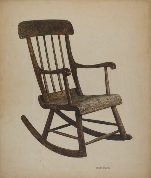 Rocker by George C. Brown (American, active c. 1935), 16X12"(A3)Poster Print