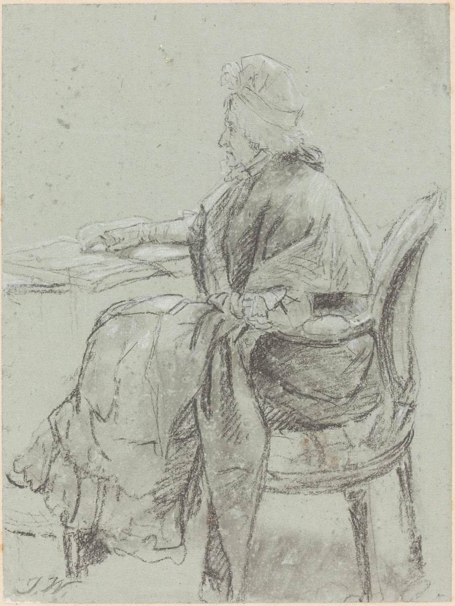 Study of an Elderly Woman for "Disobedience Discovered" by James Ward (British, 1769 - 1859), 16X12"(A3)Poster Print