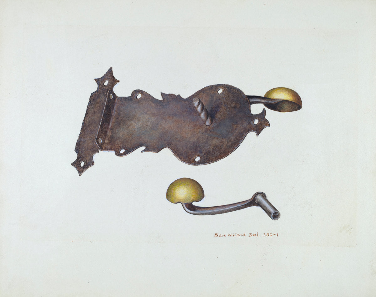 Lock and Key by Samuel W. Ford (American, active c. 1935), 16X12"(A3)Poster Print