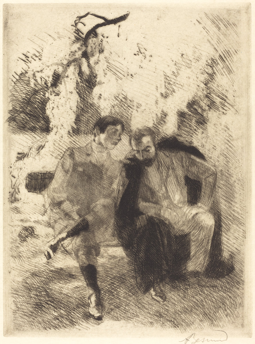 Confidences by Albert Besnard (French, 1849 - 1934), 16X12"(A3)Poster Print