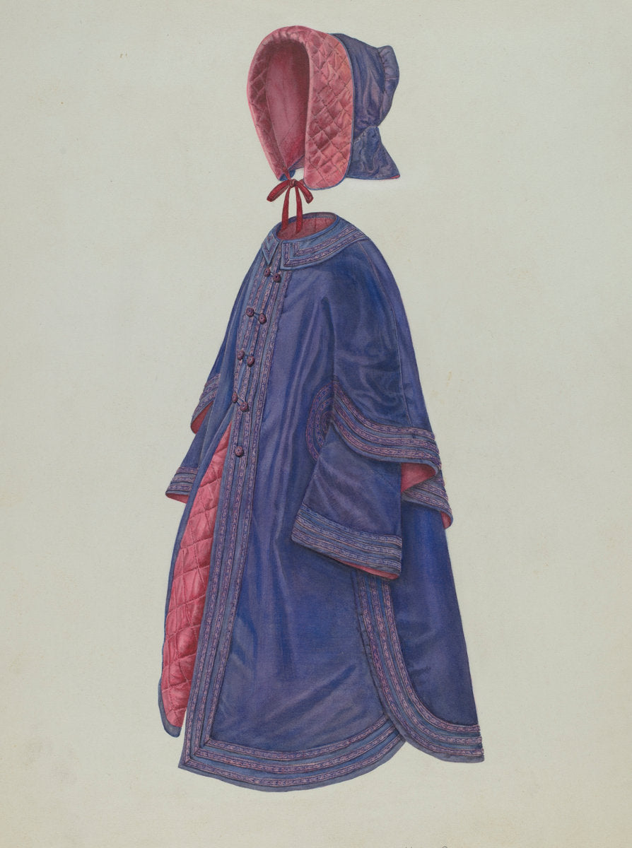 Child's Coat & Bonnet by Nancy Crimi (American, active c. 1935), 16X12"(A3)Poster Print